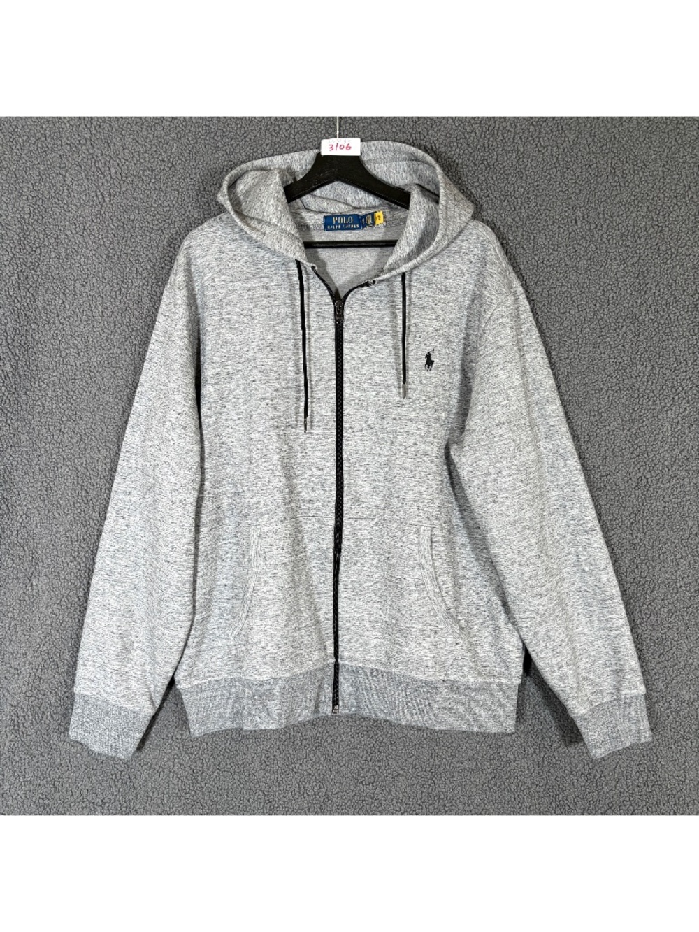 Polo Ralph Lauren Cotton Blend Full Zip Hoodie Jacket - Men's Size XL - Gray